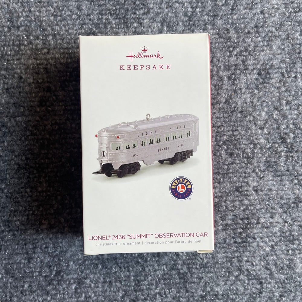 Hallmark Keepsake 2018 Lionel 2436 Summit Observation Car Metal Ornament QXI3193